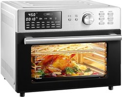 MMP® Heteluchtoven - Oven - Airfryer Oven - Zilveren Rand - 44cm x 46cm x 38cm