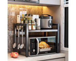 Omgoods - Verstelbare Magnetron Rek met 6 Haken