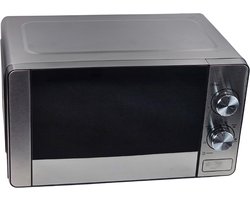 Royal Swiss® Magnetron 20L – 700W – RVS & Spiegelglas – 6 Standen – Ontdooifunctie – Compacte Vrijstaande Microgolfoven – Model 20MX64-L