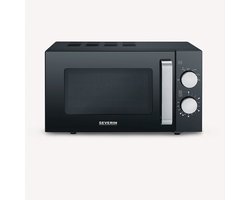 Severin MW 7761 - Solo Magnetron - vrijstaand - geen draaiplateau / meer ruimte / makkelijk schoonmaken - zwart