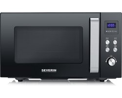 Severin MW 7763 Magnetron met Grill – Glazen Bodem zonder Draaiplateau – 9 Programma’s - 25 Liter - Zwart