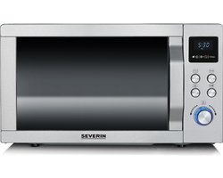 Severin MW 7774 Combi magnetron – Grill en Hetelucht tot 200 °C – EasySelect Bediening - 25 Liter- RVS