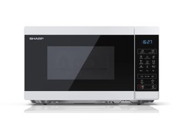 Sharp YC-MG02EW - Vrijstaande Magnetron met Grill - 20L - 800W Magnetron / 1000W Grill - Digitaal Display - Wit