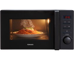 Tomado TMS2002B - Solo magnetron - 20 liter - Met display - 5 magnetronstanden - Binnenverlichting - Matzwart