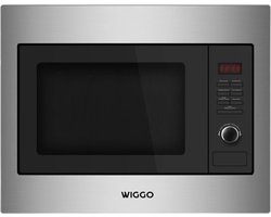 Wiggo WBM-G6025(BX) - Inbouw combi magnetron - 60 cm - 25 Liter - 1450 W - 5 jaar garantie - Zwart Rvs