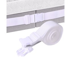 Matrasband - 10m Lange Matrasverbinder - Voor 2 Matrassen & Bedbodems - Stevig & Eenvoudig Montage - Voor Thuis & Hotel - Voorkomt Schuiven & Kantelen