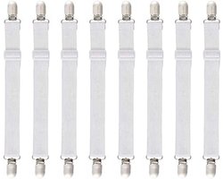 Verstelbare Hoeslaken Spanners Set – 8 Stuks – Bedbinder met Metalen Clips – Elastische Laken Spanners voor Matras, Hoeslaken, Strijkplank of Bank – Antislip Bed Sheet Tensioners – Verstelbaar tot Perfecte Pasvorm Ask ChatGPT