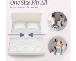 Zender Matraswig - Bedbinder - Matrasbinder - Liefdesbrug - One Size Fits All - Met Spanbanden en Reistasje - Inclusief 2 GRATIS Matraslifters