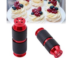 2 slagroomopschuimers, slagroomdispensermondstuk, reserveonderdelenset, slagroomdispenser, slagroomdispensermondstuk (rood)