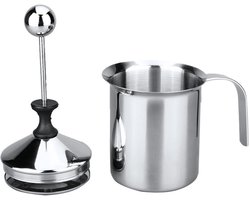 400ml - Melkopschuimer Handmatig - RVS - Melkklopper - Melkkan - Barista - Vaatwasserbestendig
