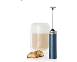 AdHoc Rapid Elektrische Melkopschuimer – RVS – Inclusief Stand – Snel en Krachtig – Blauw