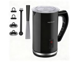 Aigostar Elektrische Melkopschuimer - 4 in 1 - 115/240ML - Warm en koud opschuimen - BPA vrij - Zwart - Capu