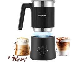 Ariqo Melkopschuimer Elektrisch - Melkopschuimers - Afneembare Melkschuimer - 5-in-1 - Automatisch Warm en Koud Schuim - Zwart