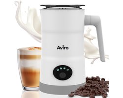 Aviro 4-in-1 Elektrische Melkopschuimer - 350 ml - Opschuimen en verwarmen - Cappuccino - Vaatwasserbestendig - Wit