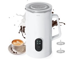 BOTC Melkopschuimer - Elektrische melkopschuimer - Warm/koud opschuimen - Verwarmen - Antikleeflaag - Wit