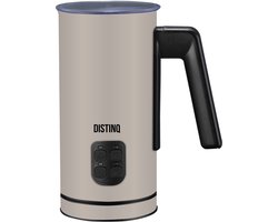 DistinQ Melkopschuimer - 240 ml - Elektrische melkopschuimer RVS PFAS-Vrij - Taupe Zwart - 4-in-1