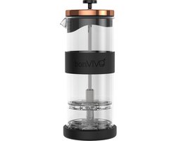 Draagbare Melkopschuimer RVS met Glazen Kan voor Warme en Koude Schuim - 400 ml