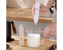 Draagbare Melkschuimer Voor Koffie En Cocktail Drinken Oplaadbare Melkschuimer oplaadbaar Koffie & Latte Groen met usb koud en warm barista thuis of op het werk makkelijk meenemen onderweg in je tas!