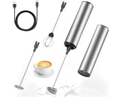 Elektrische Melkopschuimer - 3 RVS Gardes - Melkklopper - Koffie Melk Opschuimer - Eierklopper - Matcha klopper - 3 Snelheidsstanden - Usb Oplaadbaar