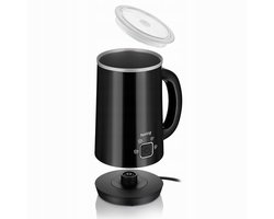 Elektrische Melkopschuimer 4-in-1 voor Cappuccino en Latte - 500W, 240ml, Warm en Koud Melkschuim, Antiaanbaklaag, Compact en Stil