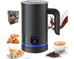 Elektrische melkopschuimer 4-in-1 voor cappuccino, macchiato en warme chocomelk - 430 ml met stille werking en automatische uitschakeling