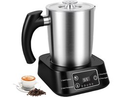 Elektrische Melkopschuimer 5 in 1 - 500 ml Roestvrijstalen Melkkan - Afneembare en Vaatwasserbestendige Kan - Temperatuurregeling - Voor Warme en Koude Melk