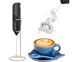 Elektrische melkopschuimer - Eierklopper - melkopschuimer - Melkklopper - Handgarde - Zwart