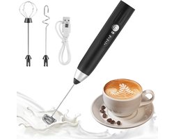 Elektrische Melkopschuimer met USB Opladen en 3 Snelheden - Ideaal voor Koffie, Latte en Cappuccino