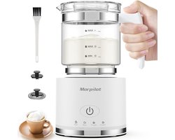 Elektrische Melkopschuimer - Warm/koud Opschuimen - 4-in-1Melkschuimer - Verwarmen - 600W - Wit