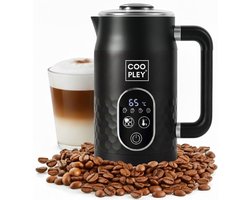 Elektrische Melkopschuimer Zwart 4 in 1 - Melkopschuimer - Melkklopper - MF0803 PRO - Meest Complete Set - Ook Voor IJskoffie - Coopley