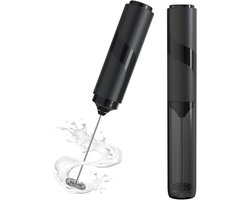 EXCITAT Blender - Elektrische Klopper - Mini - voor Koffie, Latte, Cappuccino, Warme Chocolademelk - Zwart