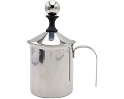 EXCITAT Melkopschuimer - Handmatige melkopschuimer - Koffiezetapparaat - Roestvrij staal - Voor thuis en in cafés