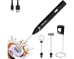 Foamo® Melkopschuimer Electrisch - Elektrische Melkschuimer met 3 Snelheden - USB Oplaadbaar - Melkklopper & Eiklopper - Opschuimer voor Melk en Matcha - Mini Mixer - Draadloos
