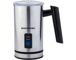 Hausberg HB-7678 Elektrische Melkopschuimer – 600W – RVS behuizing – 90-145ml opschuimen / 250ml verwarmen – Warm & koud – Automatische uitschakeling