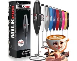 Home & Marker - Melkopschuimer Elektrisch - Melkschuimer - Melk Opschuimer - Melk Schuimer - Milk Frother - Milk Foamer - Zwart - MILKFROTH
