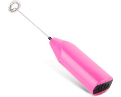 INTER-CAFFÈ® Elektrische Melkopschuimer - Handmatige Melkopschuimer - Melkschuimer - Roze