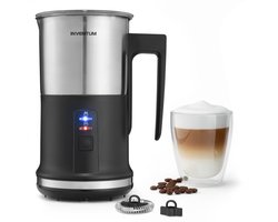 Inventum MK350 - Elektrische melkopschuimer - 115/240 ml - Warm/koud opschuimen - Verwarmen - PFAS vrij - Antikleeflaag - Zwart/RVS