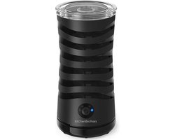 KitchenBrothers Elektrische Melkopschuimer - 4-in-1 - BPA- & PFAS-Vrij - Melkklopper - 240 ML - Handige Melkschuimer - Zwart