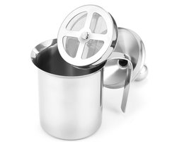 Melkopschuimer Handmatig – 800ml – RVS – Melkschuimer – Melkklopper – Melkkan