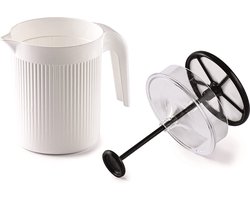 Melkopschuimer handmatig cappuccino maker 0,5 l wit