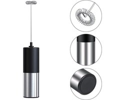 Melkopschuimer - Melkklopper - Melkopschuimer Electrisch - eierklopper - Melkopschuimer Handmatig - Handmatig - Melk Opschuimer Zwart