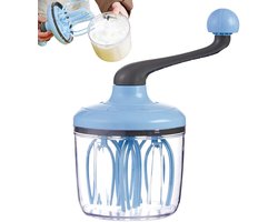 melkopschuimer-melkopschuimer handmatig-melkklopper-melk opschuimer-melkopschuimers-handmixer-klopper-slagroomapparaat-slagroom mixer-slagroomklopper handmatig-slagroom klopper-Eierklopper-voor bakken in de keuken- Eierklopper - Eierklutser-Blauw
