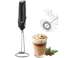 Melkopschuimer - Melkopschuimers - Melkopschuimer handmatig - Elektrische melkopschuimer - Melkopschuimer met standaard - Werkende drankmixer met roestvrijstalen garde en standaard - Voor koffie/cappuccino