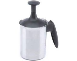 Melkopschuimer - Stalen Melkkannetje met Bakelieten Handvat - handmatig- Ideaal voor Cappuccino (600 ml)