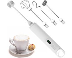 Melkopschuimer USB oplaadbaar - 3 snelheden 3 gardes - eieren koffie lattes cappuccino