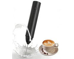 Melkopschuimers - Handmixer - Melkopschuimer Elektrisch - Melkopschuimers - Makkelijk Op te Bergen - Koffie Mini Mixer - Zwart