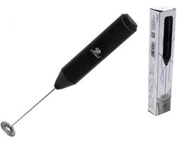 Meyerhoff Elektrische Melkopschuimer – Draadloze Melkopklopper op Batterijen – Zwart/RVS – Voor IJskoffie, Latte & Room – Ideaal Voor Thuis & Camping