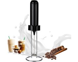 Oplaadbare draagbare elektrische melkopschuimer - USB C-oplaadstandaard - Krachtige garde voor lattes koffie warme chocolademelk frappe mixer
