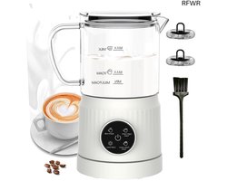 RFWR® 4-in-1 elektrische melkopschuimer voor het maken van koud en warm melkschuim - ideaal voor koffie, latte en cappuccino