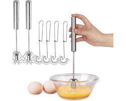 Roerstaaf - Roestvrij staal - Sterk en duurzaam - Roestbestendig - Snel mengen - Innovatief ontwerp - Sneller dan traditionele garde - Ingebouwd handvat